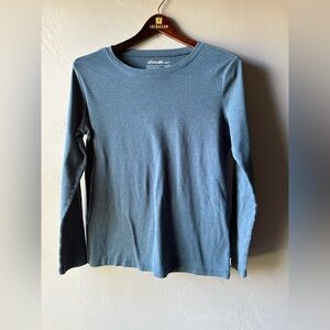 Eddie Bauer Blue Long Sleeve Shirt - Size XL